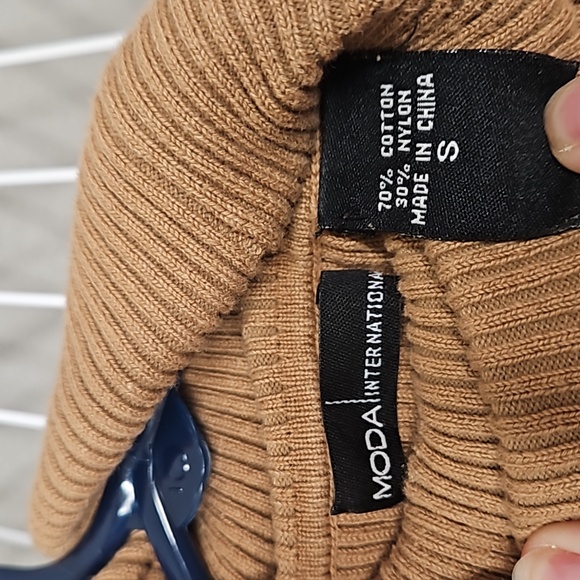 Camel Bodycon Sweater Dress - Picture 3 of 5